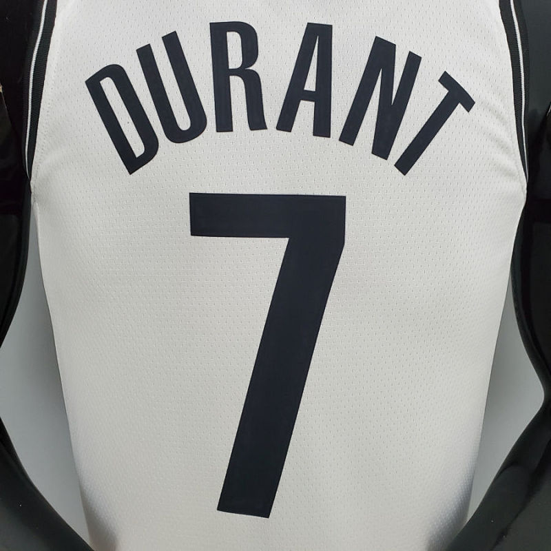 75th Anniversary DURANT#7 Nets White NBA Jersey S-XXL
