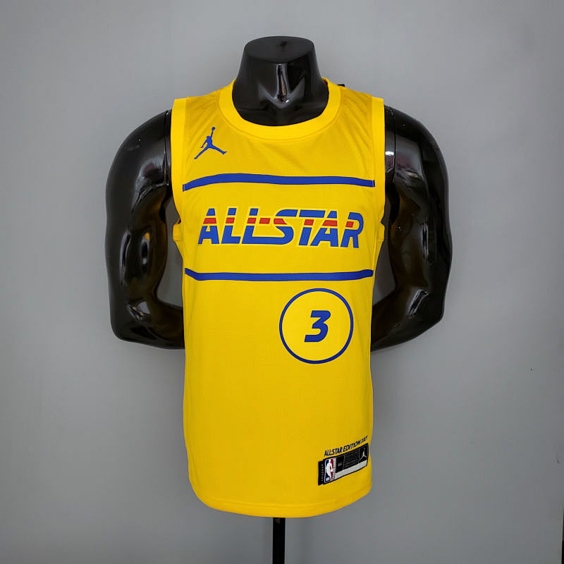 2021 PAUL#3 All-Star Yellow NBA Jersey S-XXL