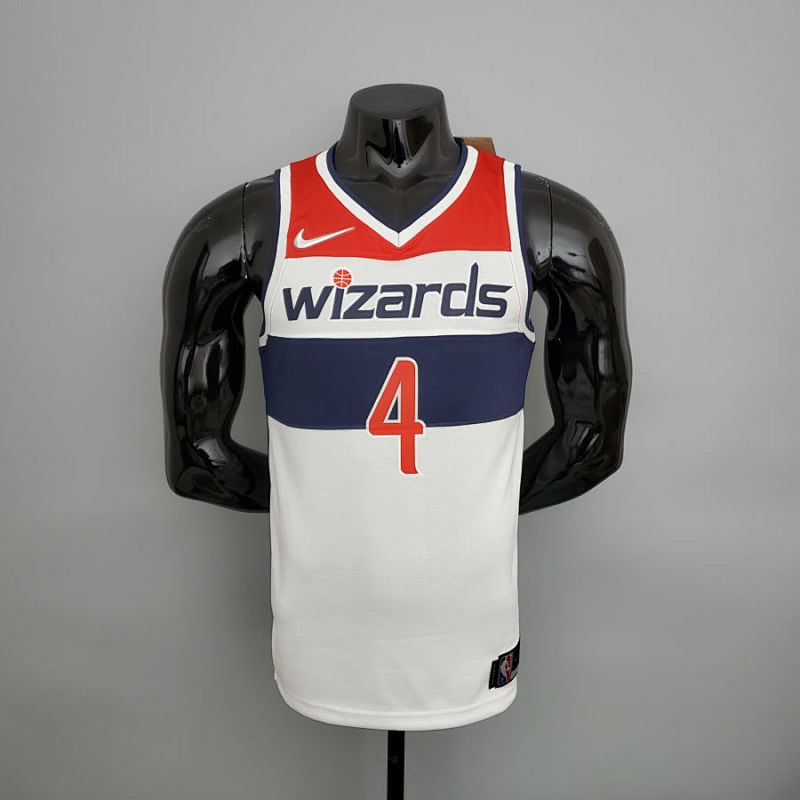 75th Anniversary wesbrook#4 Wizards Black Red White NBA Jersey S-XXL