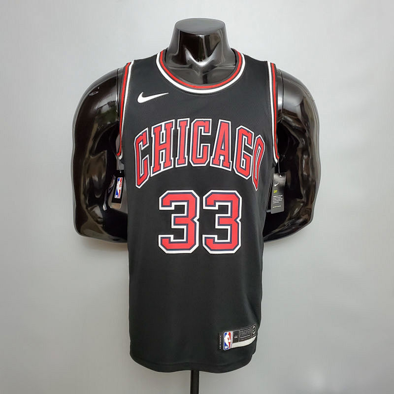 PIPPEN#33 Chicago Bulls Black NBA jersey Size S-XXL Nike connect recognition