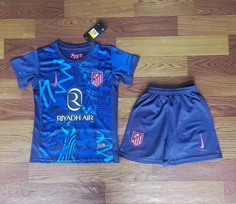 24-25 Atletico Madrid Third Kids Jerseys