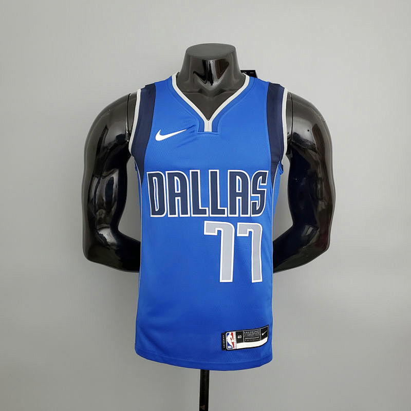 Lone Ranger Doncic#77 Blue NBA Jersey S-XXL