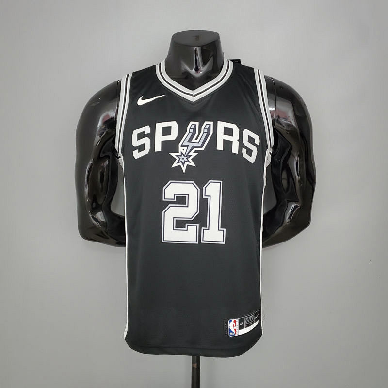 DUNCAN#21 Spurs Black NBA Jersey S-XXL
