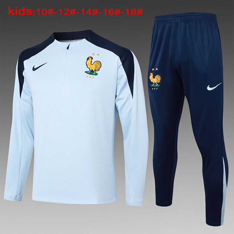 2024 France Kids Long Sleeve Training Suit