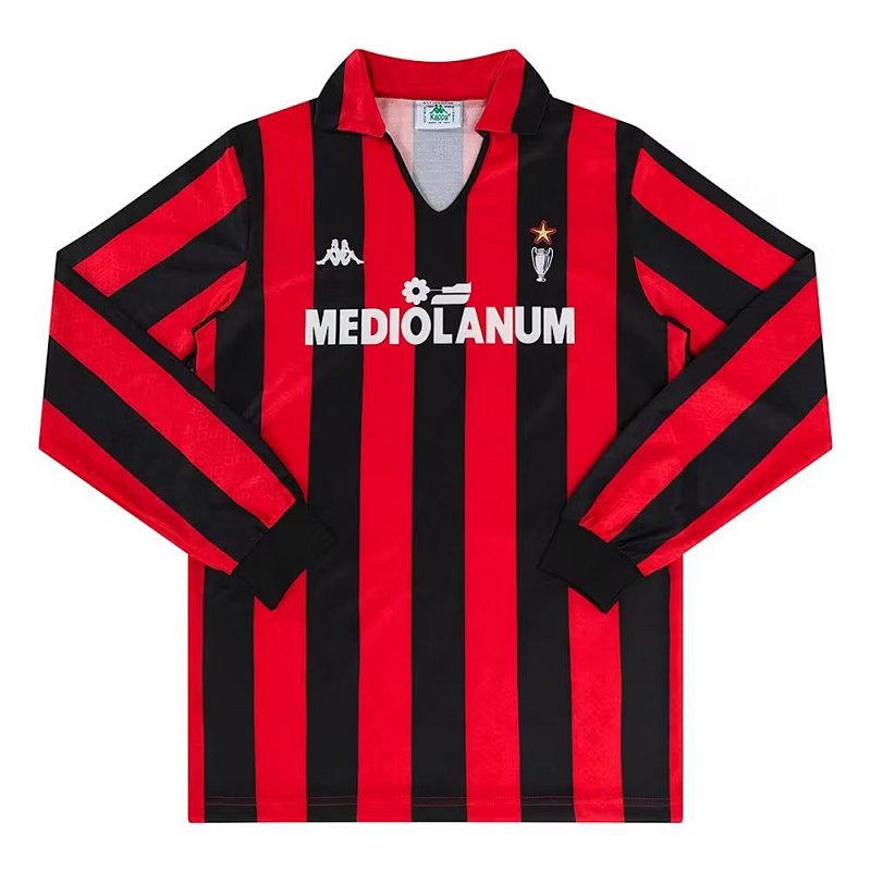 1989-90 AC Milan Home Retro Long Sleeve Jerseys