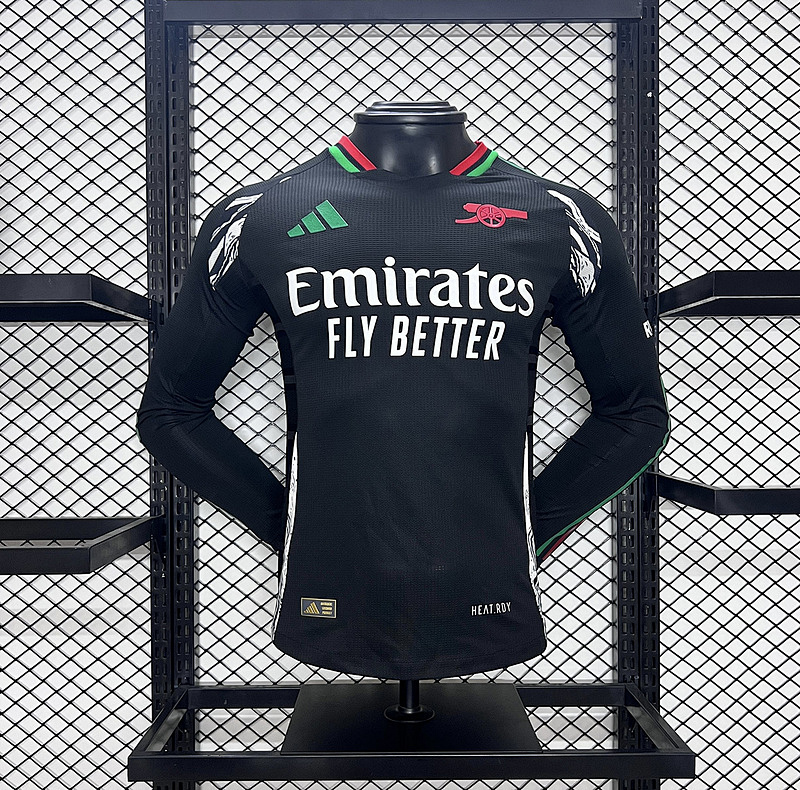 24-25 Arsenal Away Player Version Long Sleeve Jerseys