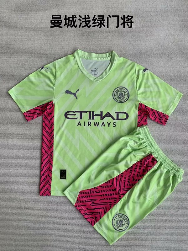 23-24 Manchester City Goalkeeper Adults And Kids Jerseys
