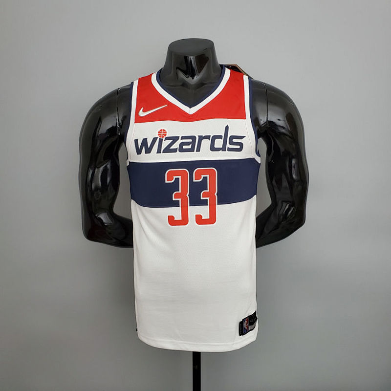 75th Anniversary Kuzma #33 Wizards Black Red White NBA Jersey S-XXL