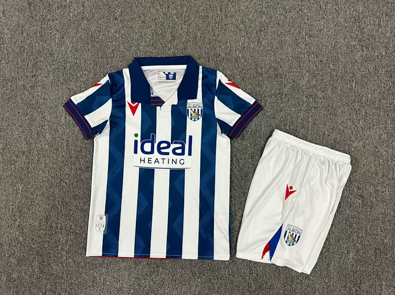 24-25 West Bromwich Home Kids Jerseys