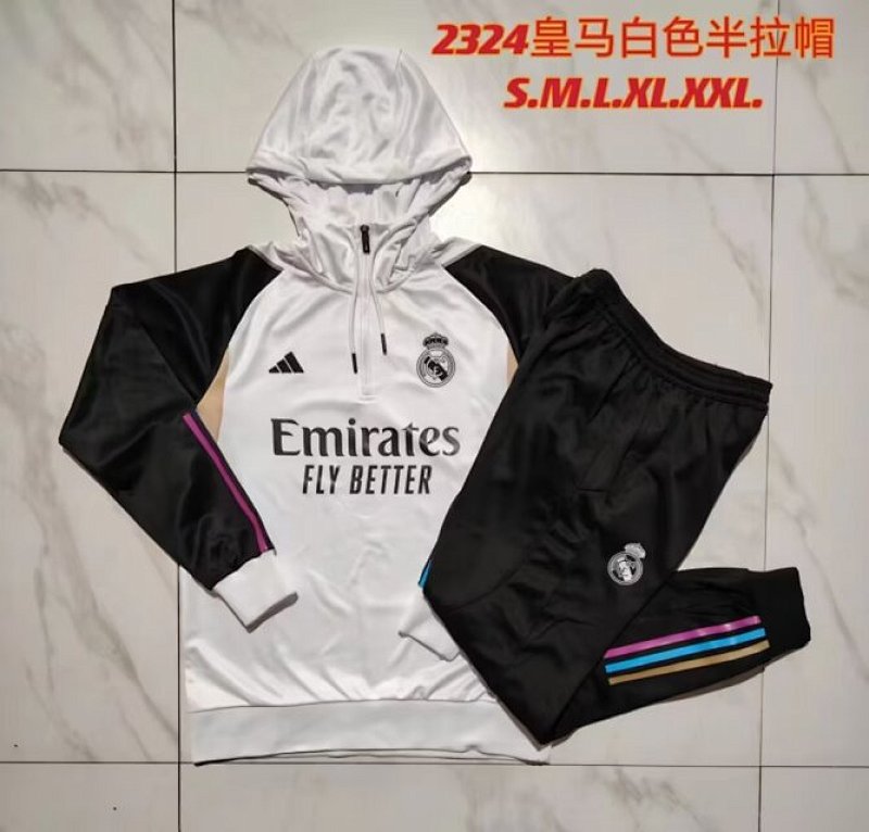 23-24 Real Madrid Hoodie Long Sleeve Training Suit