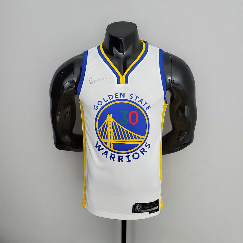 75th Anniversary Golden State Warriors Curry #30 Mexico Edition White NBA Jersey S-XXL