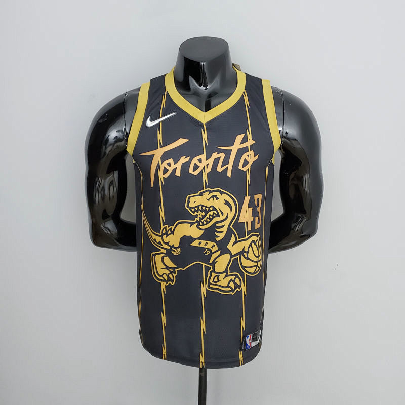 2022 Toronto Raptors SIAKAM#43 City Edition Black NBA Jersey S-XXL