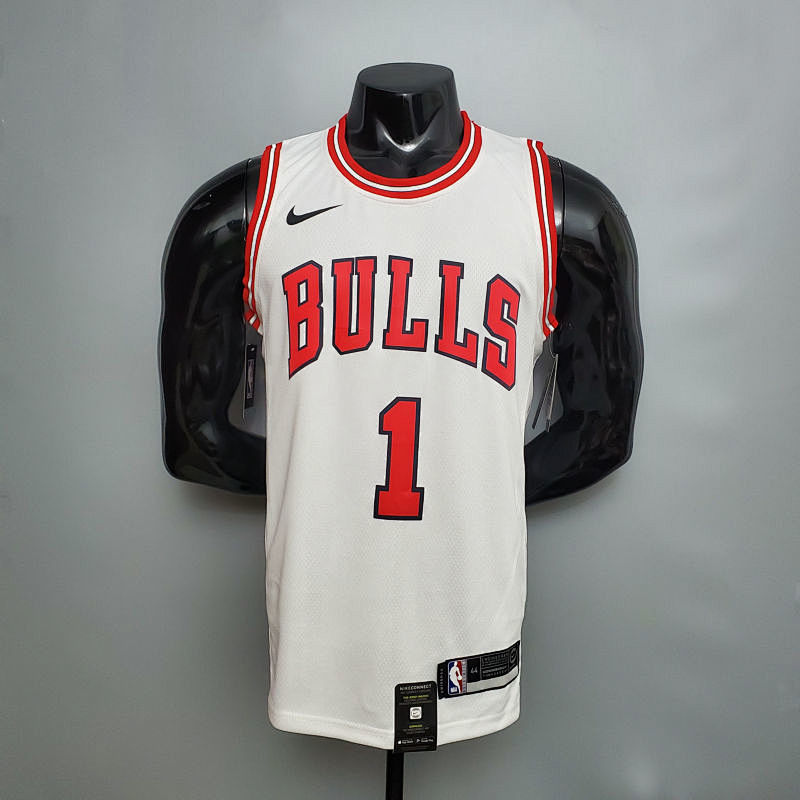 ROSE #1 Chicago Bulls white NBA jersey Size XS-XXL Nike connect recognition