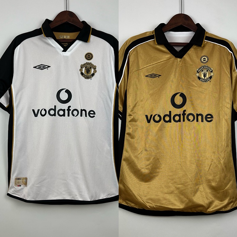 01-02 M-anchester U-nited Retro 100th Anniversary Edition Jerseys