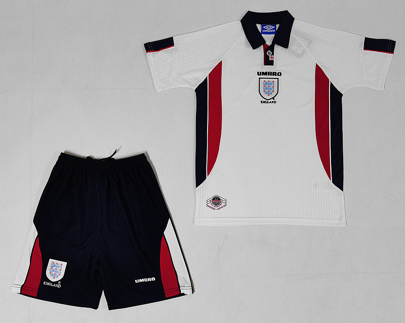 1998 England Home Retro Kids Jerseys