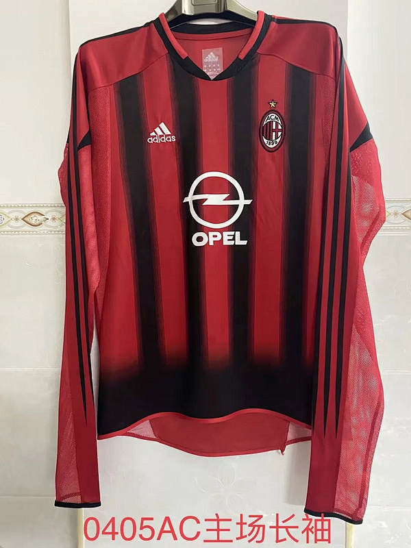 04-05 AC Milan Home Retro Long Sleeve Jerseys