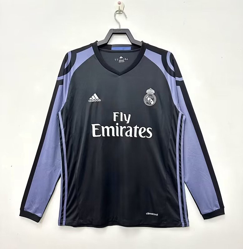 2016-17 Real Madrid Third Retro Long Sleeve Jerseys