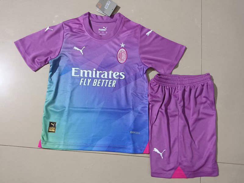 23-24 AC Milan Third Kids Jerseys