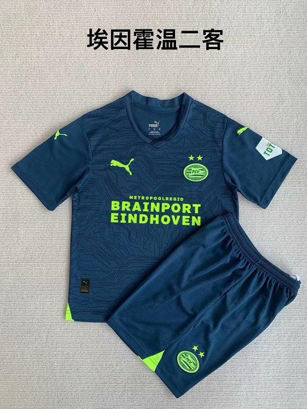 23-24 PSV Eindhoven Third Kids Jerseys