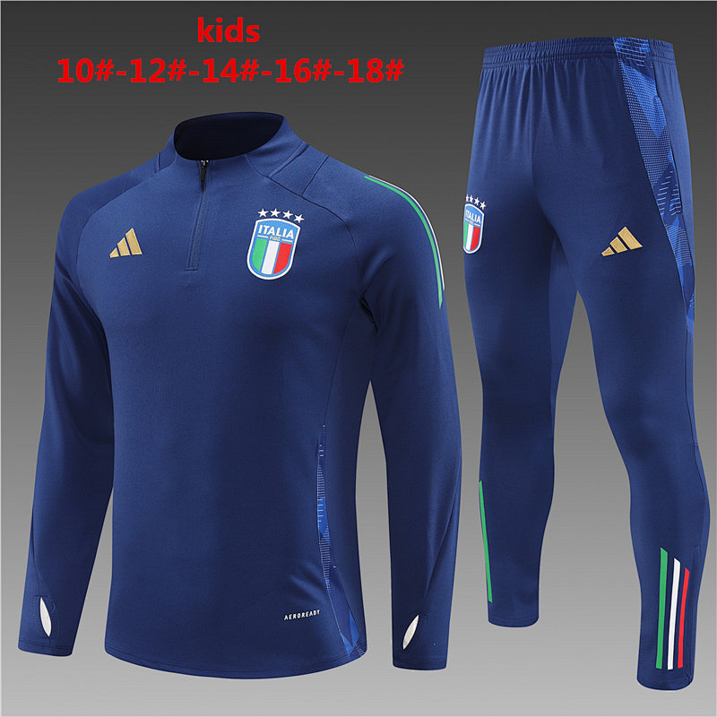 2024 Italy Kids Long Sleeve Training Suit