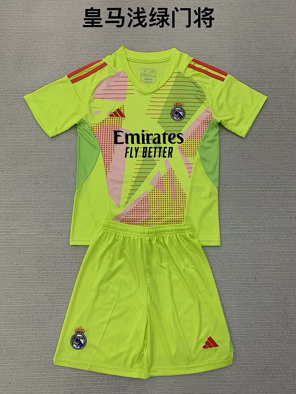 24-25 Real Madrid Goalkeeper Adults And Kids Jerseys