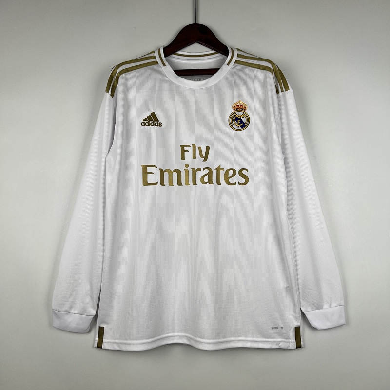 19-20 Real Madrid Home Retro Long Sleeve Jerseys