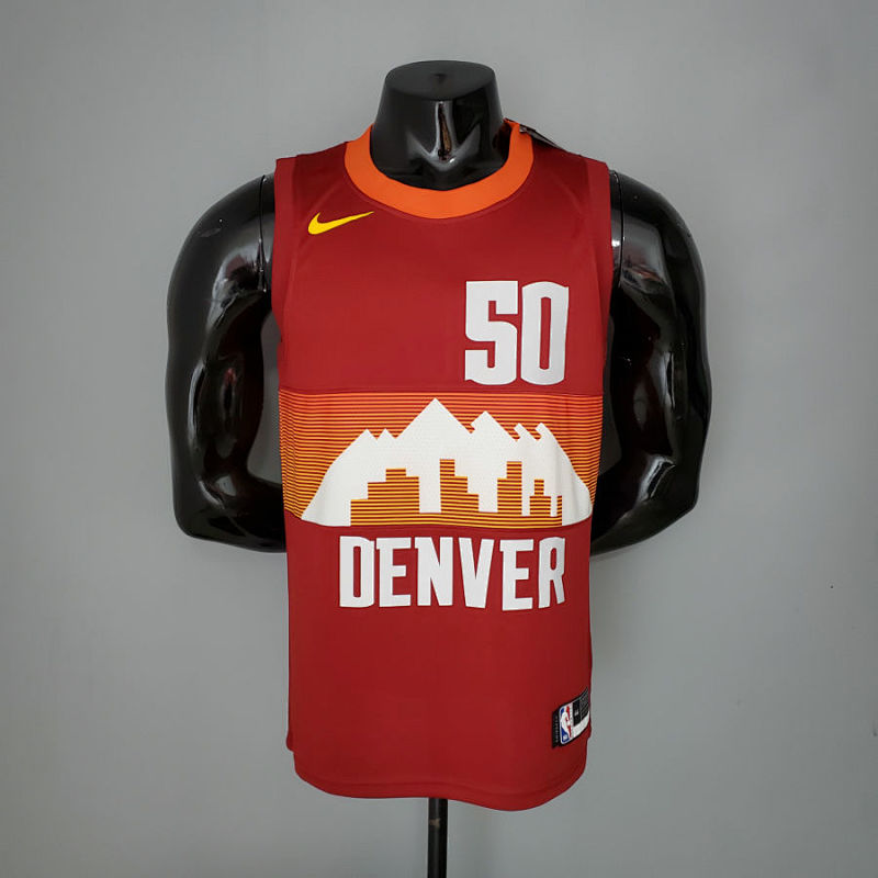2021 GORDON#50 Nuggets City Edition Red NBA Jersey S-XXL
