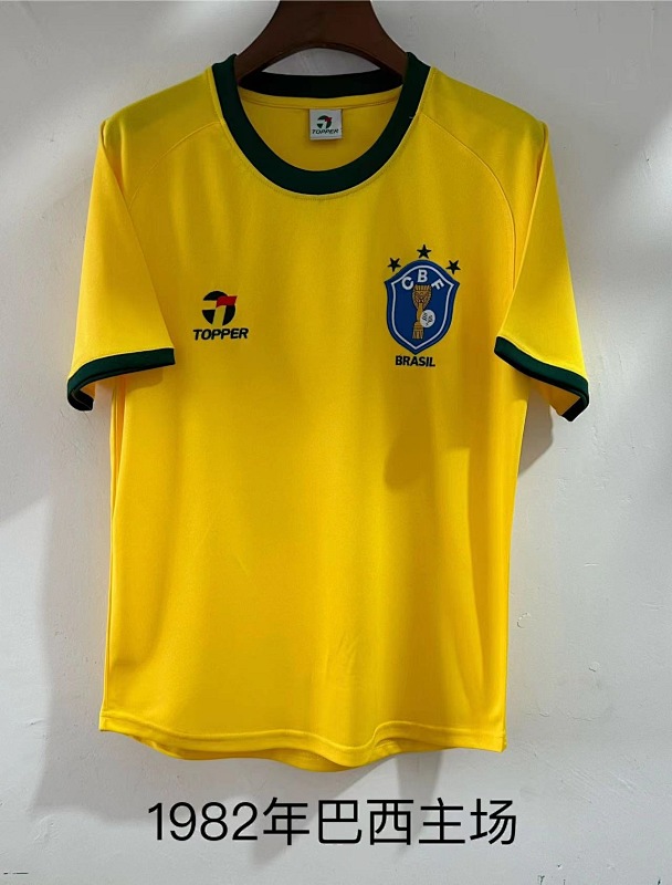 1982 Brazil Home Retro Jerseys