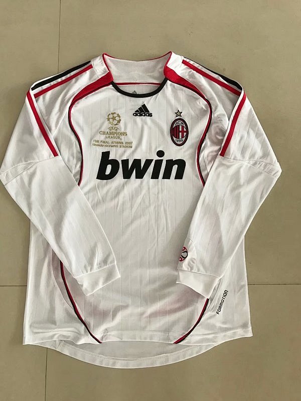 2006-07 AC Milan Away Retro Long Sleeve Jerseys