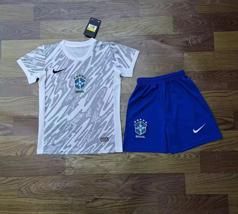 2024 Brazil Kids Training Jerseys