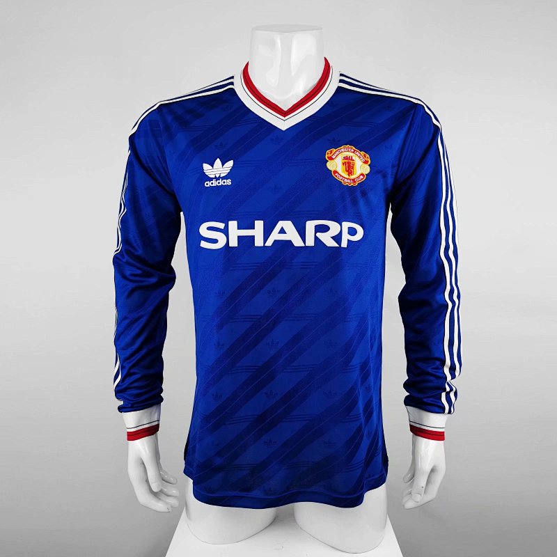 86-88 M-anchester U-nited Third Long Sleeve Jerseys
