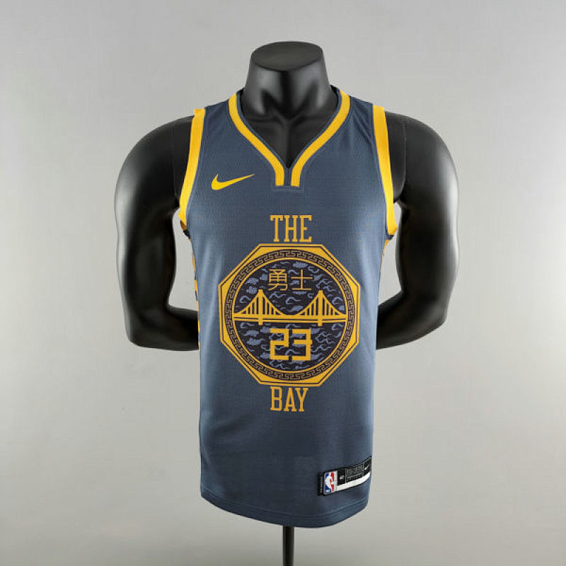 2018 GREEN #23 Golden State Warriors Grey NBA Jersey S-XXL