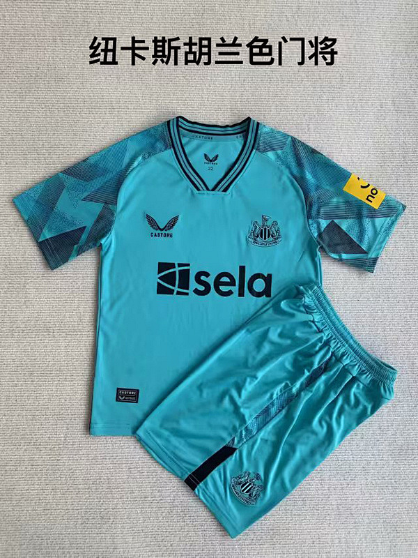 23-24 Newcastle United Goalkeeper Kids Blue Jerseys