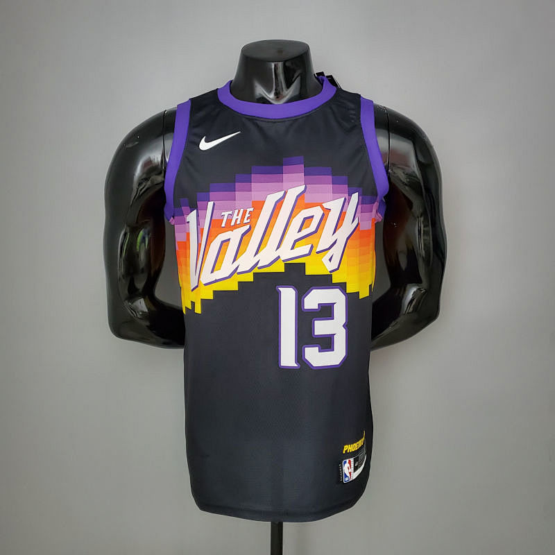 New NASH#13 Suns City Edition Black NBA Jersey S-XXL