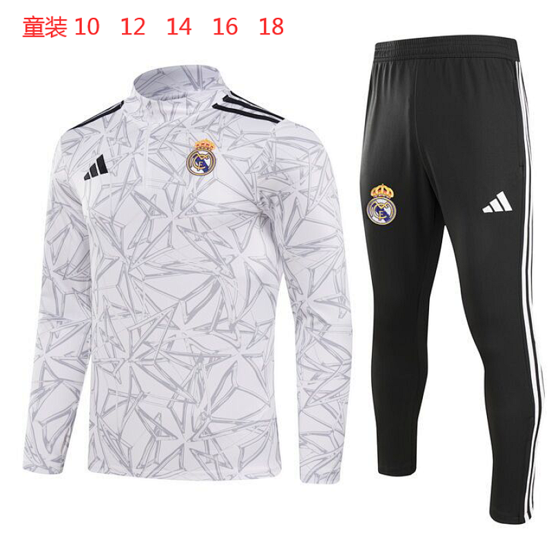 24-25 Real Madrid Kids Long Sleeve Training Suit