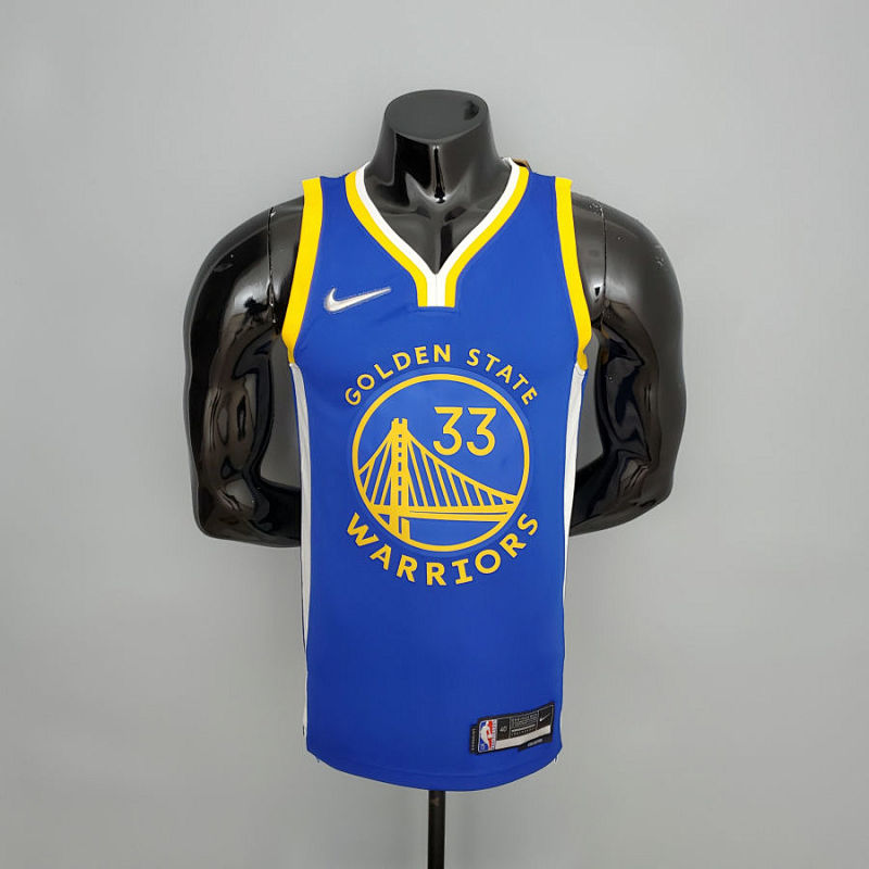 75th Anniversary WISEMAN#33 Warriors Blue NBA Jersey S-XXL