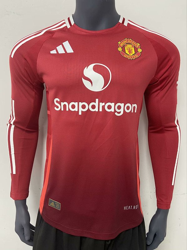24-25 M-anchester U-nited Home Player Version Long Sleeves Jerseys