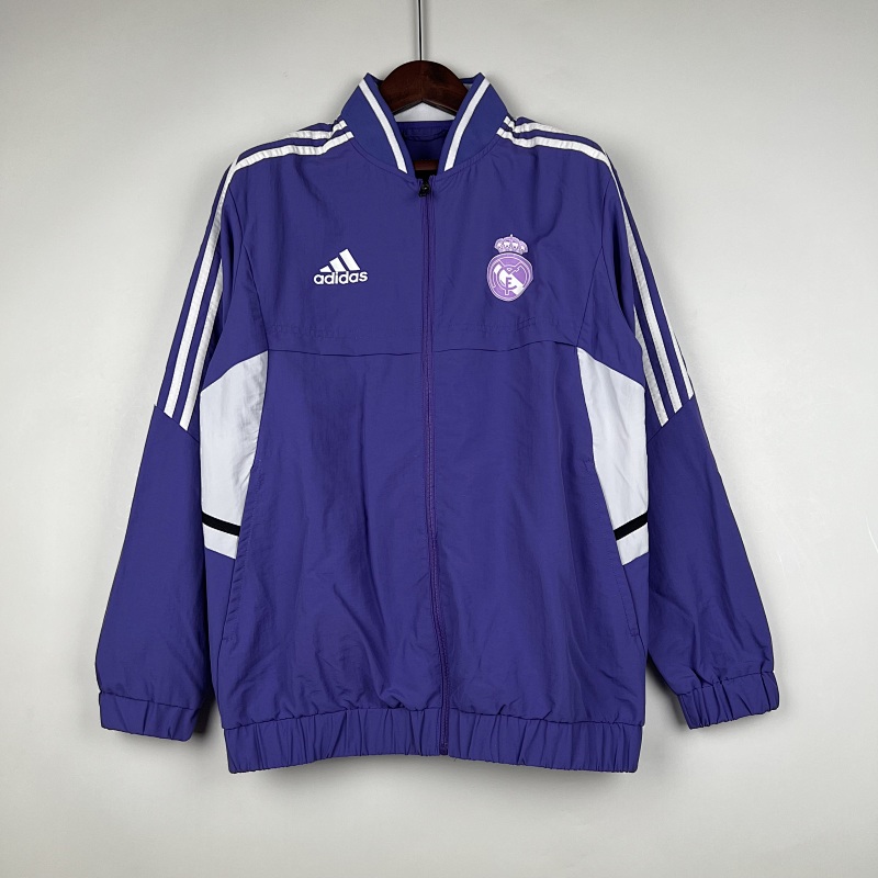 23-24 Real Madrid Purple Windbreaker Jackets