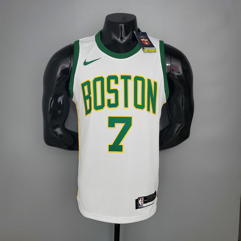 BROWN#7 Celtics White Platinum Limited NBA jersey Size S-XXL