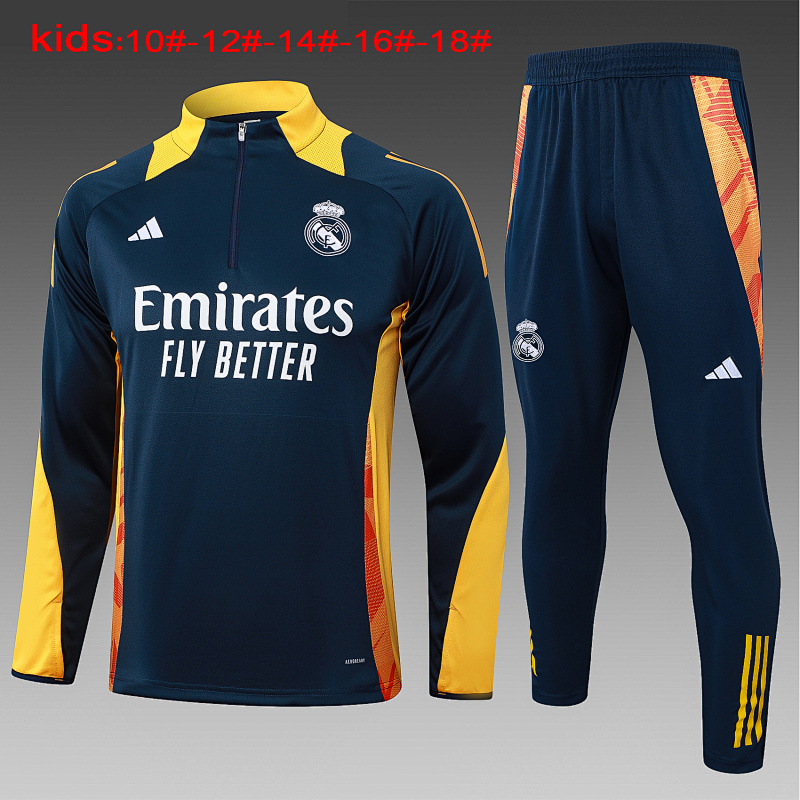 24-25 Real Madrid Kids Long Sleeve Training Suit