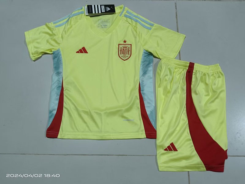 2024 Spain Away Kids Jerseys