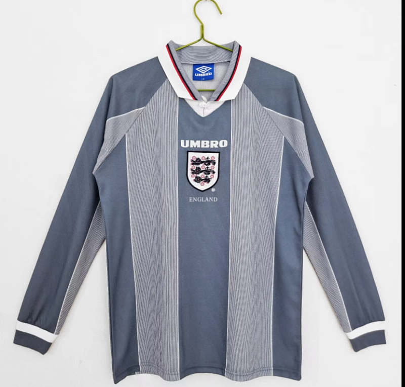 1996 England Away Retro Long Sleeve Jerseys