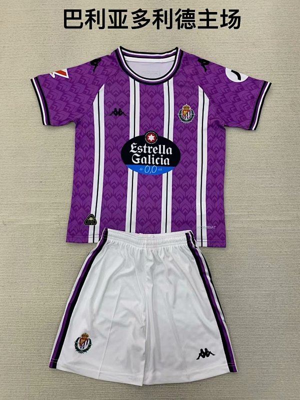 24-25 Real Valladolid Home Kids Jerseys