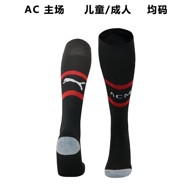 23-24 AC Milan Home Adult Kids Socks