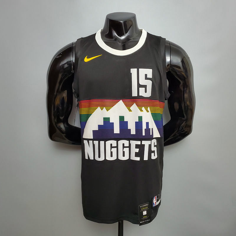 JDKIC#15 Nuggets City Edition Black jersey Size XS-XXL Nike connect recognition