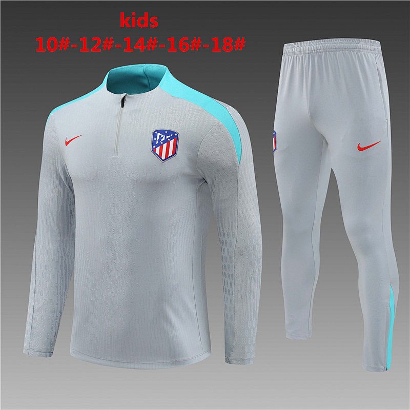24-25 Atletico Madrid Player Kids Long Sleeve Training Suit