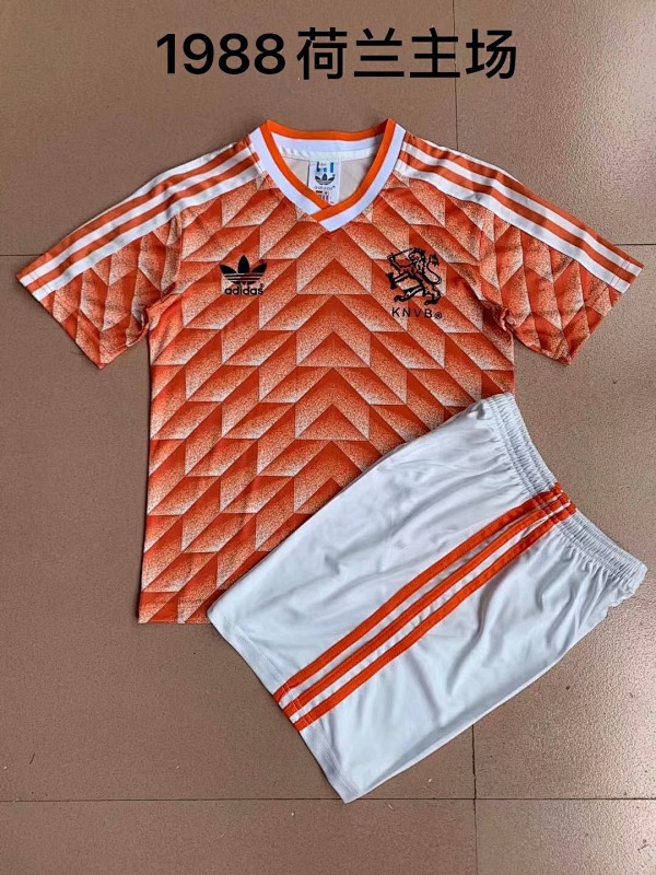 1988 Netherlands Home Retro Kids Jersey