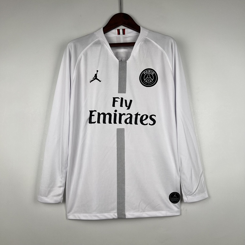 18-19 Paris Retro White Long Sleeve Jerseys