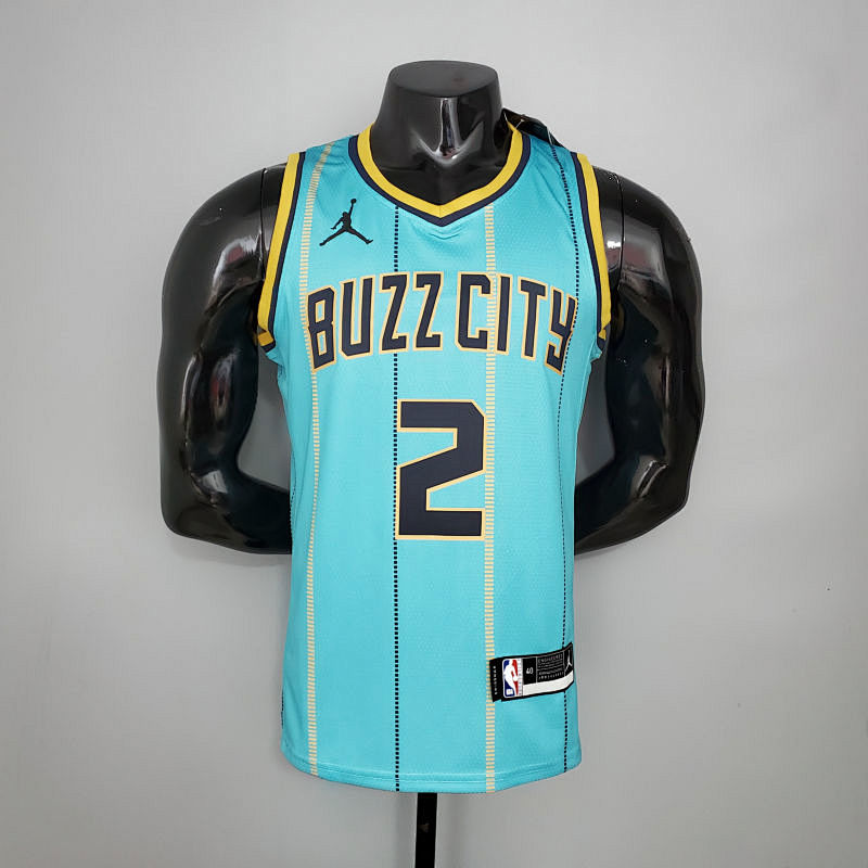 New Hornets BALL#2 Green NBA Jersey S-XXL