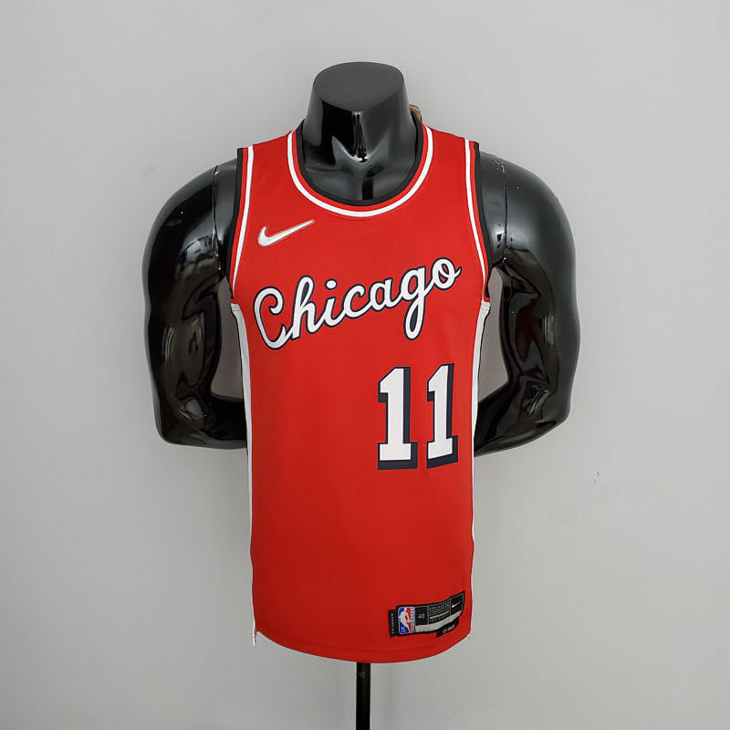 75th Anniversary 2022 Season Chicago Bulls DeROZAN#11 City Edition Red NBA Jersey S-XXL